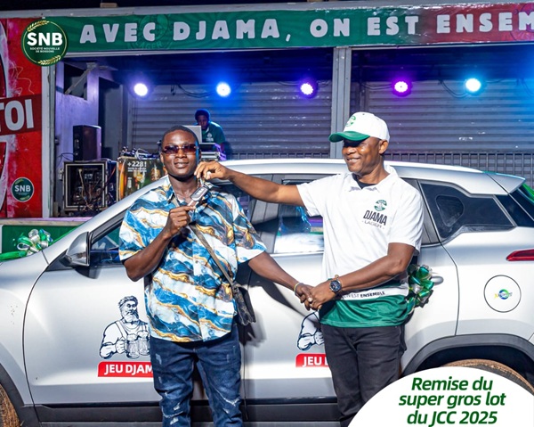 SNB/JCC Djama 2025 : Abalarika Marcel, le grand gagnant de la voiture de 12 millions FCFA